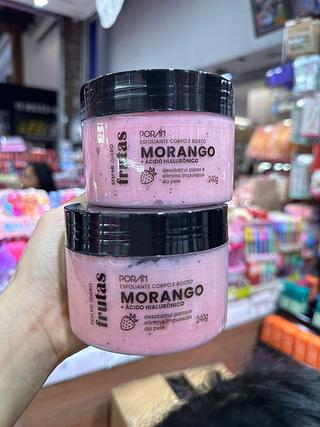Esfoliante corporal morango poran