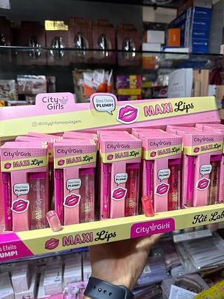 Kit labial lápis + gloss (Box c/24)Cores que estiverem disponíveis
