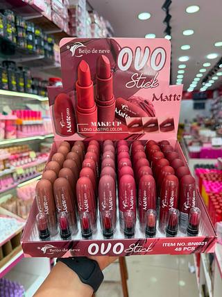 Batom matte ovo beijo de neve (box c/48) somente cores que estiverem disponíveis