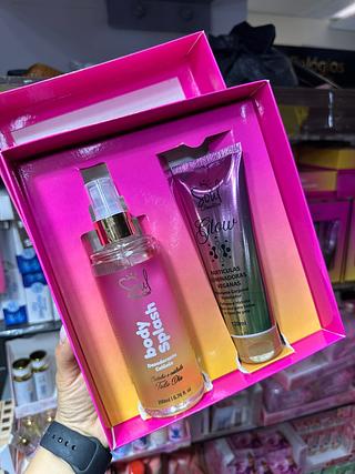 Kit body splash e hidratante corporal iluminador