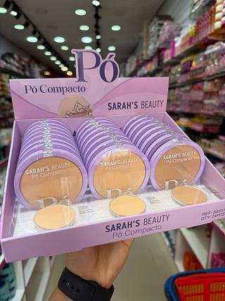 Po compacto sarah's beuty (box c/24) somente cores que estiverem disponíveis