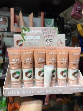 Esfoliante facial coco lua e neve (box c/24)