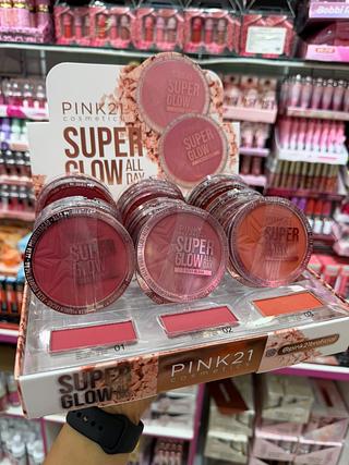 Blush super glow all day pink21 (box c/24) somente cores que estiverem disponíveis