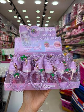 Lip oil morango pink grape (box c/24) somente cores que estiverem disponíveis