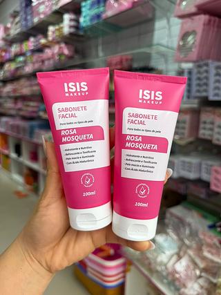 Sabonete facial rosa mosqueta isis makeup