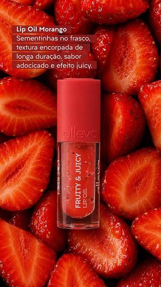 Lip oil fruity juicy morango alleva (box c/24)