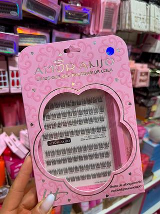 Cilios postiços efeito alongamento amor anjo
