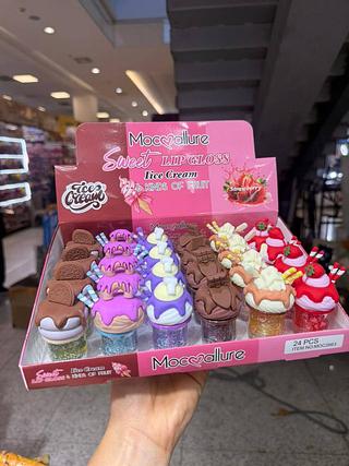 Ice cream sweet lip gloss (box c/24) somente cores que estiverem disponíveis