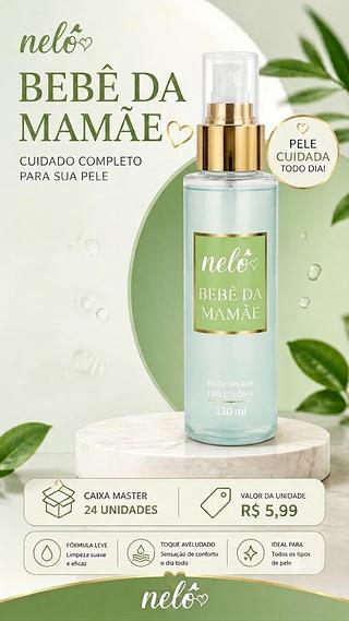 Body splash nelo bebê da mamãe