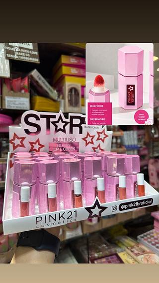 Blush liquido star pink 21 (box c/24) somente cores que estiverem disponíveis