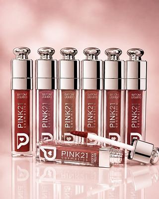 Batom liquido matte pink21 (box c/24) somente cores que estiverem disponíveis