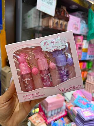 Kit lip gloss beijo de flor miss glam (box c/8)