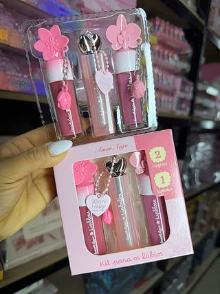 Kit para labios Amor anjo 2 glos / 1 lip balm (box c/12)