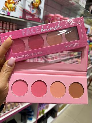 Paleta de blush face 4 tons yvisi