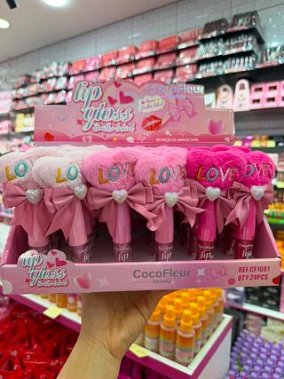 Lip gloss brilho labial cocofleur (box c/24) somente cores que estiverem disponíveis