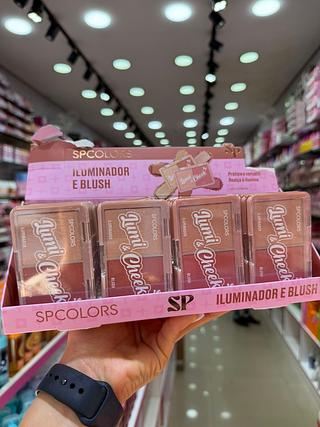 Duo iluminador e blush lumi e cheeck sp colors (box c/24) somente cores que estiverem disponíveis