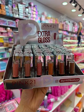 Lip gloss extra pink21 (box c/24) somente cores que estiverem disponíveis