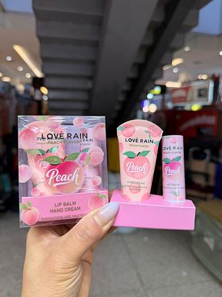 Kit lip balm e hidratante para mãos de pessego ( box c/12)