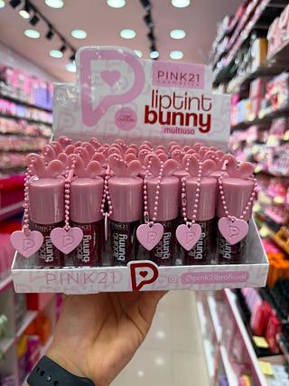 Lip tint bunny pink21 (box c/24) somente cores que estiverem disponíveis