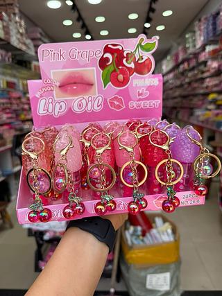 Lip oil fruits sweet cereja pink grape (box c/24) somente cores que estiverem disponíveis