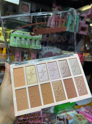 Paleta de iluminador e contorno 12 cores love rain