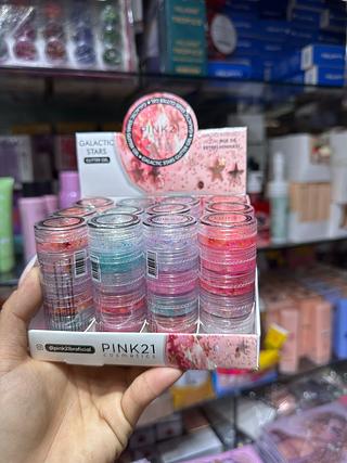 GLITTER EM GEL PINK 21 (Box c/12