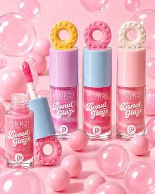 Lip gloss Donut glazy pink21 (box c/24) somente cores que estiverem disponíveis