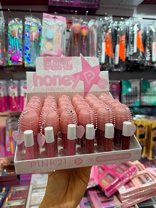 Lip gloss honey pink21 (box c/24) somente cores que estiverem disponíveis