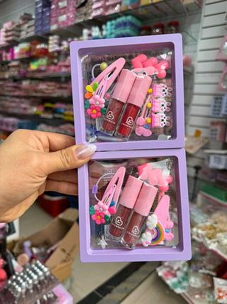Kit gloss e presilha criarbelle lilas
