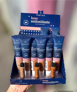 Base antioxidante Mia make (Box c/24) cores escuras