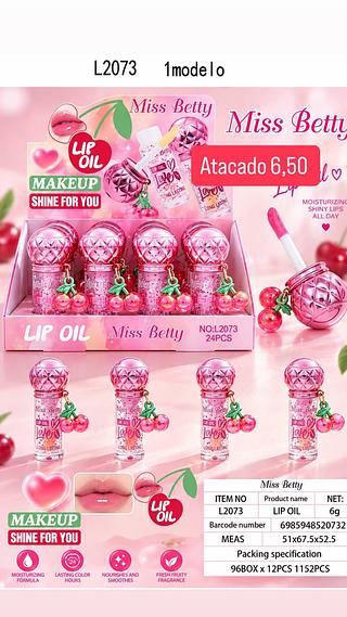 Lip oil cereja miss betty (box c/24)