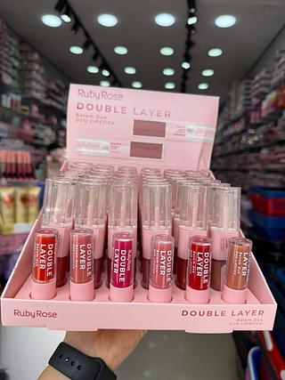Batom 2 em 1 Ruby rosa(box c/36pç)