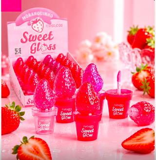 Lip gloss sweet gloss febella (box c/24) somente cores que estiverem disponíveis