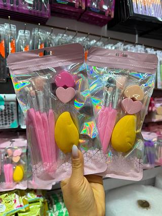 Kit pincel com esponja