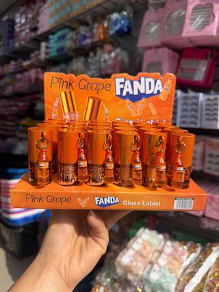 Lip gloss Fanta pink grape (Box c/24 pçs)
