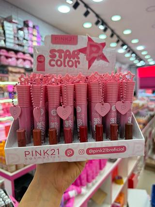 Batom liquido matte star color pink21 (box c/48)