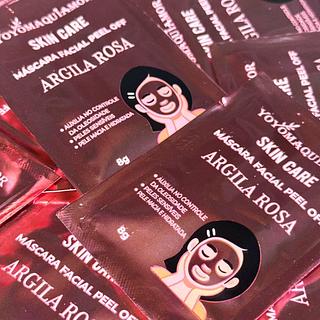 Máscara facial sache argila Rosa (box c/60)
