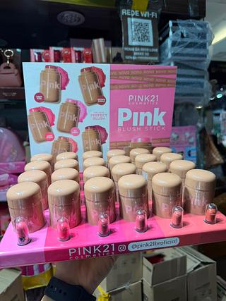 Blush stick pink 21 (box c/24) somente cores que estiverem disponíveis