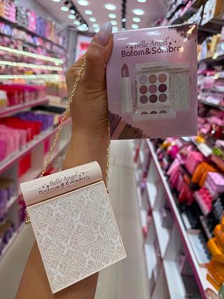 Paleta de sombra com batom belle angel (box c/24) somente cores que estiverem disponíveis