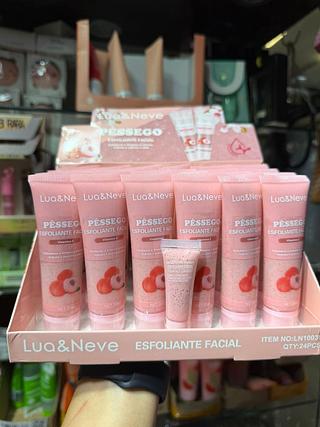 Esfoliante facial pessego lua e neve (box c/24)