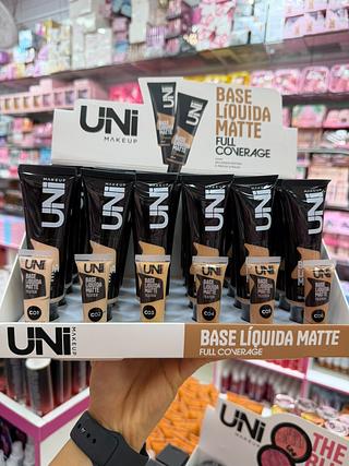 Base liquida matte uni makeup (box c/24) somente cores que estiverem disponíveis