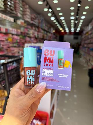 Gloss labial preenchedor bu mi love com chaveiro maxlove
