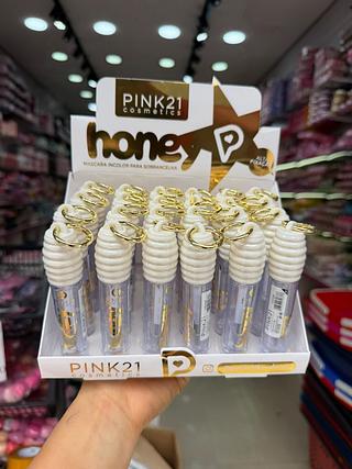 Mascara incolor para sobrancelhas honey pink21 (box c/24)