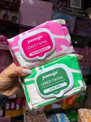 Lenço demaquilante jummyju rosa mosqueta / aloe vera