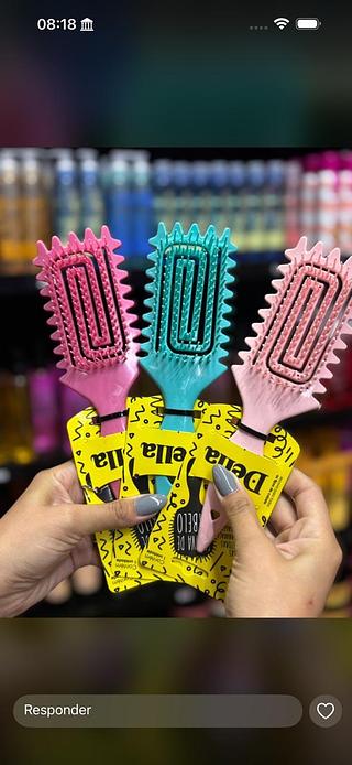 Escova de cabelo fitagem