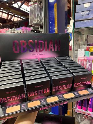 PÓ COMPACTO OBSIDIAN CORES VARIADAS (BOX C/36)