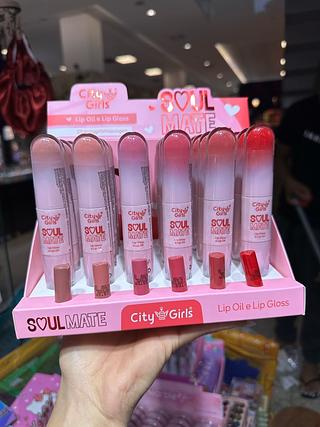LIP GLOSS E LIP OIL SOUL MATE (Box c/24) cores que estiverem disponíveis