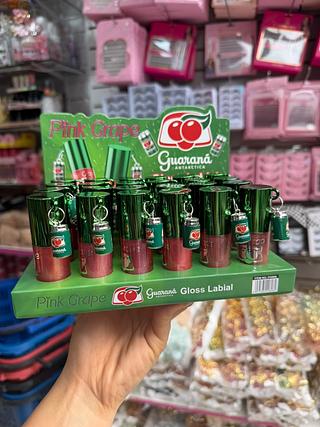 Lip gloss guaraná pink grape (box c/24 pçs)