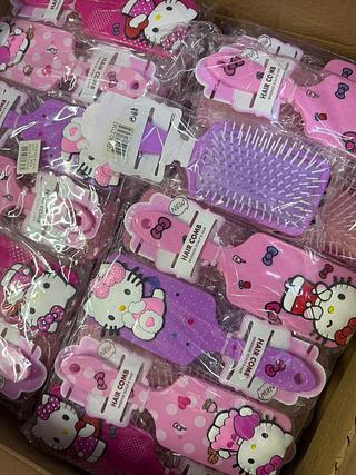 Escova de cabelo hello kitty