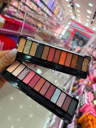 Paleta de sombras choco eyes pink21 (box c/24) somente cores que estiverem disponíveis